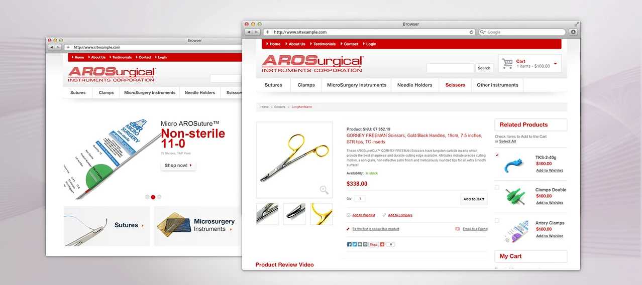 AROSurgical eCommerce Site