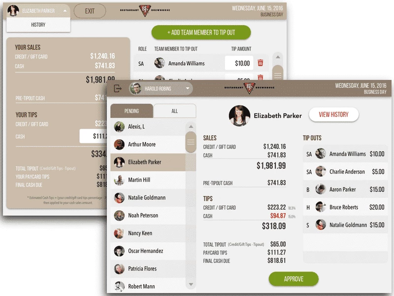 Tip Sharing Software for BJ’s Restaurants