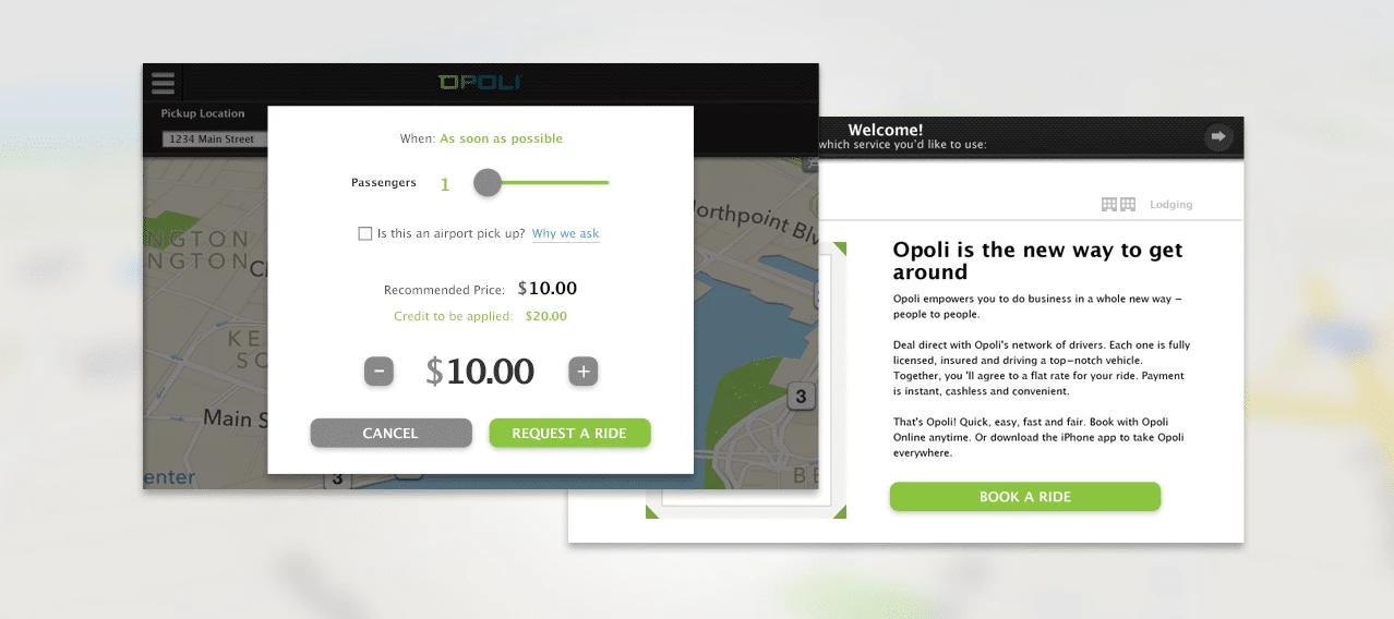 OPOLI Rideshare App & Web Platform