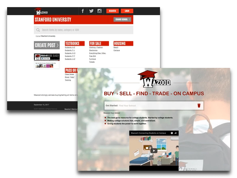 Wazood Classifieds Website & CMS