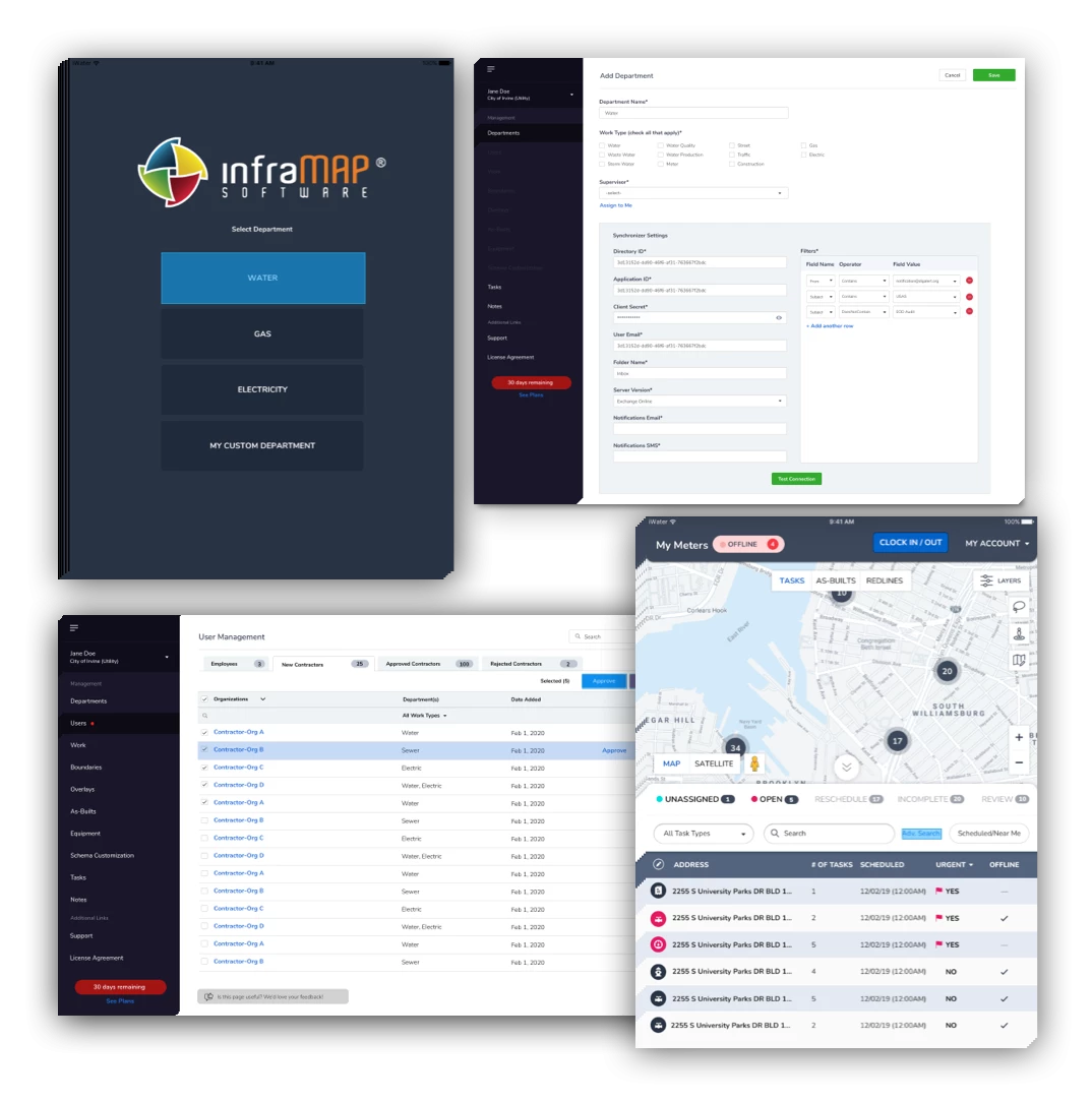 iWater infraMAP GIS Utility Asset Management Software