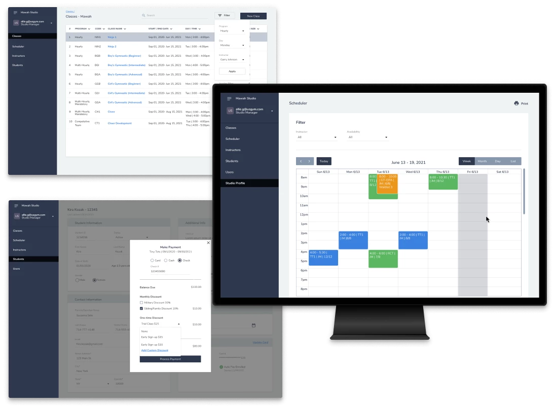 Class Scheduling & Payment Management Software for US Gym