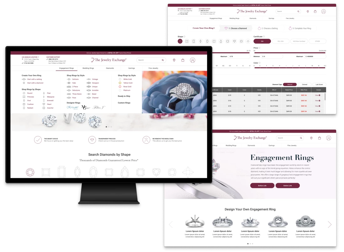 Jewelry Exchange eCommerce Website