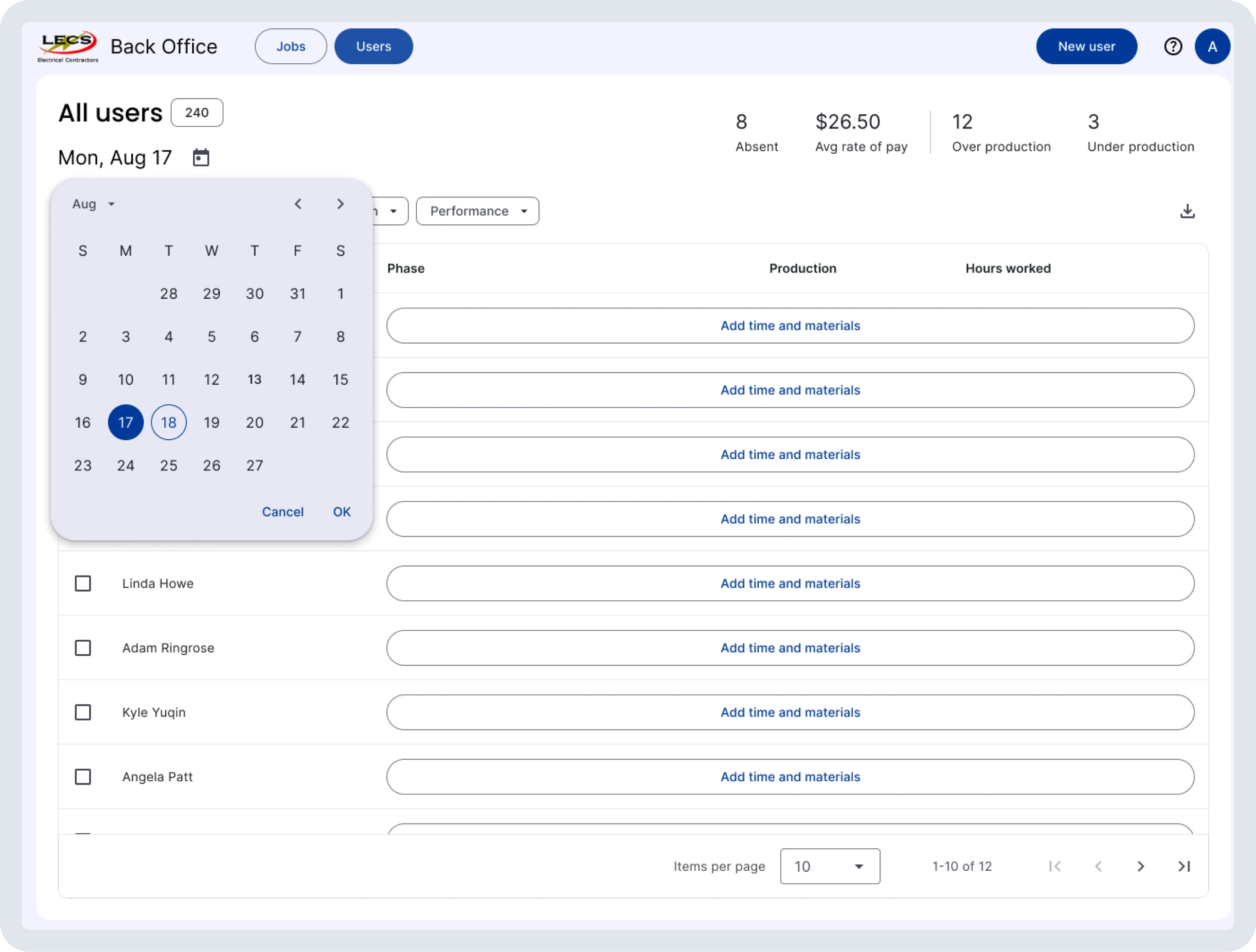 Electrical Contractors Field Service Web Application