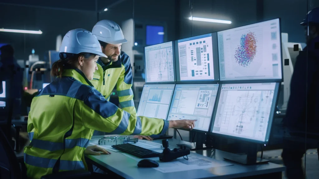 ML and AI helping workers analyze a large dataset