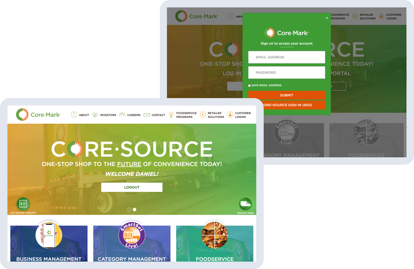 Core‑Mark SSO Integration and Application Access Dashboard